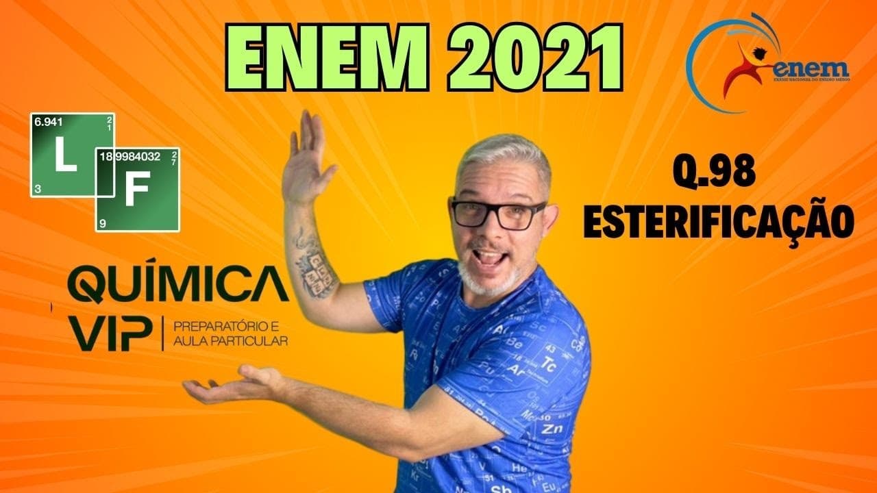 Thumbnail: ENEM 2021 Química Com o objetivo de proporcionar aroma e sabor a diversos alimentos, a indústria