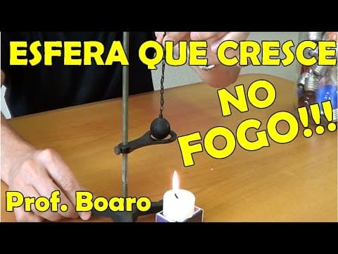 Thumbnail da aula: ESFERA QUE "CRESCE" NO FOGO - EXPERIÊNCIA DE FÍSICA - DILATAÇÃO TÉRMICA - Prof  Boaro