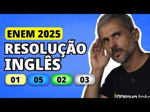 Thumbnail da aula: ENEM 2025 Inglês – Questão 1 | Nesse texto, a pergunta “What is sleep?”, em uma das embalagens do
