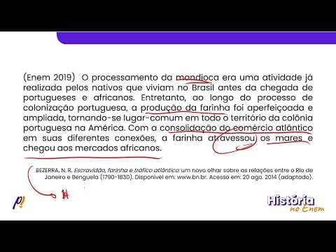Thumbnail da aula: ENEM 2019 - BRASIL COLÔNIA | O processamento da mandioca era uma atividade já realizada...