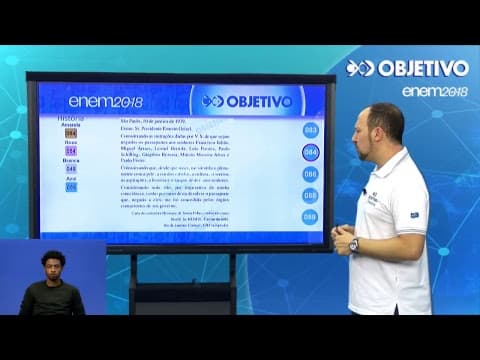 Thumbnail da aula: Objetivo Oficial - Resolução Comentada - História - ENEM 2018 - 1º Dia
