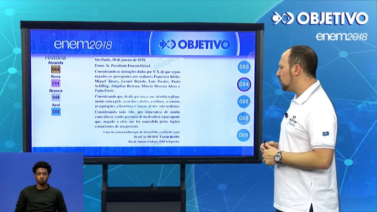 Thumbnail: Objetivo Oficial - Resolução Comentada - História - ENEM 2018 - 1º Dia