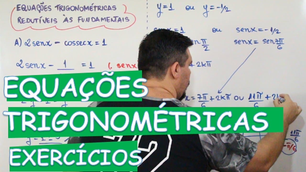 Thumbnail: EQUAÇÕES TRIGONOMÉTRICAS (REDUTÍVEIS ÁS FUNDAMENTAIS) (AULA 23/24)