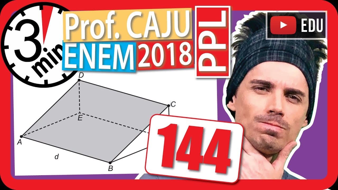 Thumbnail: 🏃ENEM 2018 PPL 144 👉 GEOMETRIA PLANA A inclinação de um telhado depende do tipo e da marca das