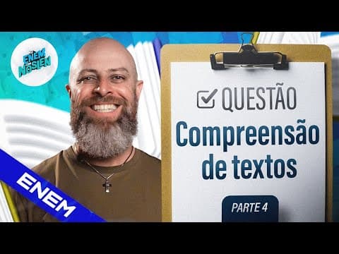 Thumbnail da aula: COMPREENSÃO DE TEXTOS: Técnicas para NÃO ERRAR QUESTÕES de PROVA!