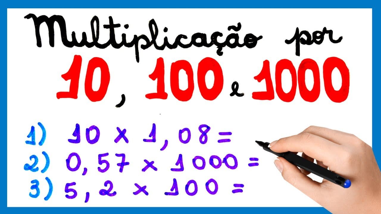 Thumbnail: MULTIPLICAÇÃO POR 10, 100 e 1000. NÃO ERRE MAIS!!!!