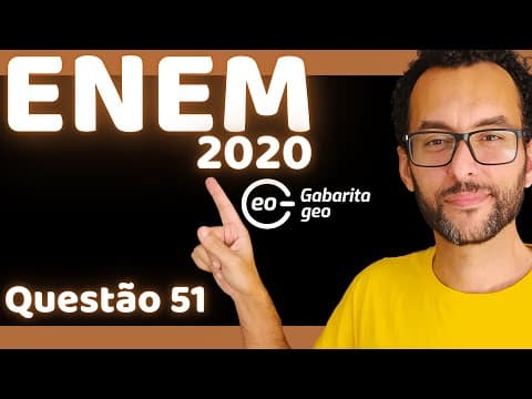 Thumbnail da aula: ✅ QUESTÃO 51 (PROVA AZUL) CIÊNCIAS HUMANAS | ENEM 2020: AGRICULTURA |