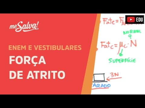 Thumbnail da aula: Força de Atrito | ENEM e Vestibulares | Me Salva!