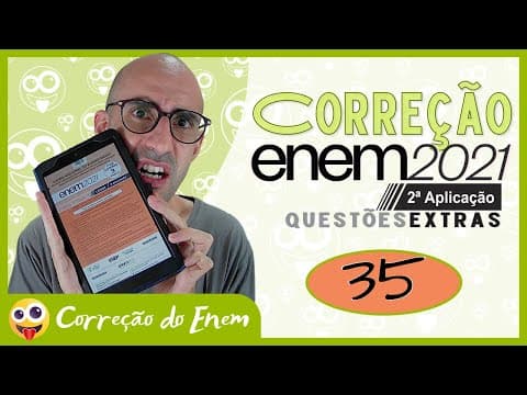 Thumbnail da aula: [CORREÇÃO DO ENEM] Questão extra 35 - Enem 2021 (2ª aplicação) - Prova laranja ▷ Calango da lacraia