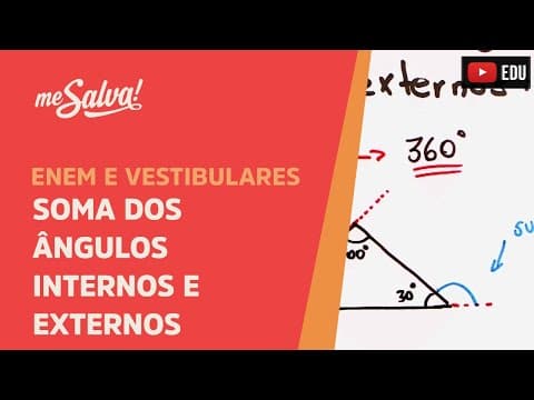 Thumbnail da aula: Soma dos ângulos internos e externos - Geometria Plana | ENEM e Vestibulares | Me Salva!