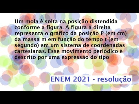 Thumbnail da aula: Um mola é solta na posição distendida conforme a figura. Resolução Enem 2021