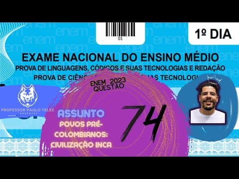 Thumbnail da aula: Resolução Enem 2023 - Humanas Questão 74