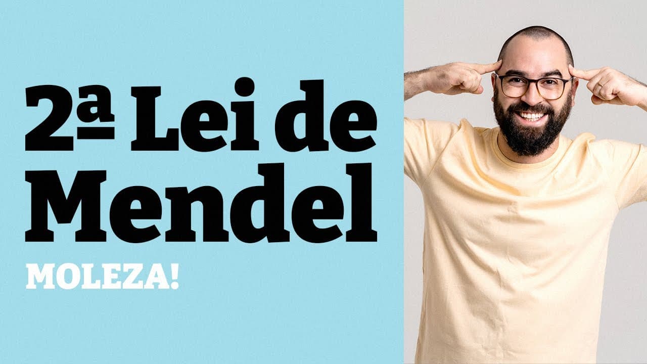 Thumbnail: Segunda Lei de Mendel [Muito fácil!] - Aula 10 - Mód. 2 - Genética | Prof. Guilherme