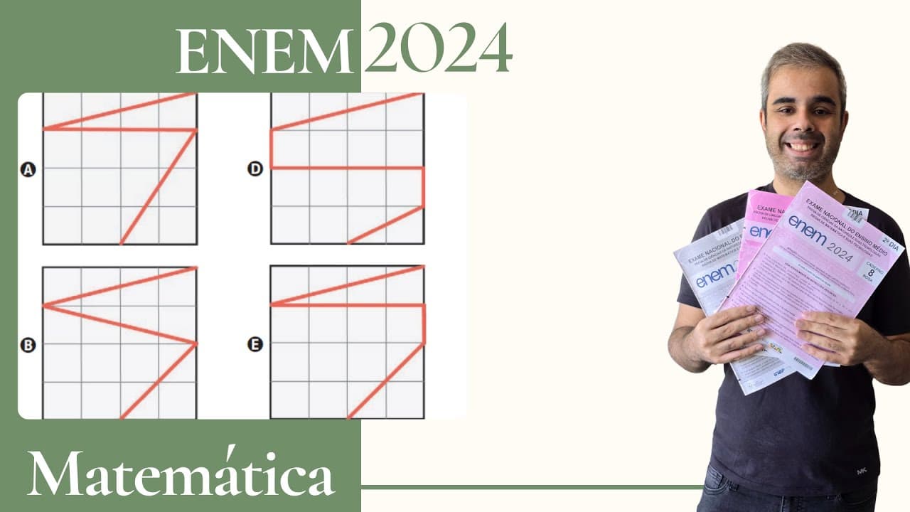 Thumbnail: ENEM 2024 - Em um jogo virtual para celular um personagem pode percorrer trajetórias retilíneas