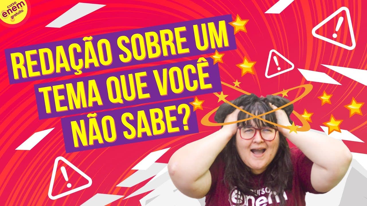 Thumbnail: COMO ESCREVER UMA REDAÇÃO SOBRE QUALQUER TEMA NO ENEM | Redação Enem