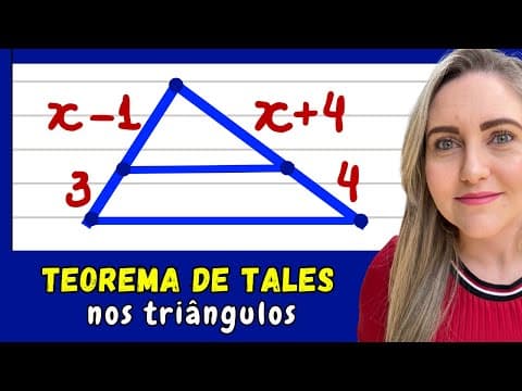 Thumbnail da aula: TEOREMA DE TALES NOS TRIÂNGULOS!! EXPLICAÇÃO DO CONTEÚDO! APRENDA AUSAR A PROPRIEDADE PARA RESOLVER!