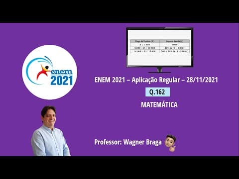 Thumbnail da aula: Comentário e Resolução - Questão 162 - Caderno Azul - Matemática - ENEM 2021 - Aplicação Regular