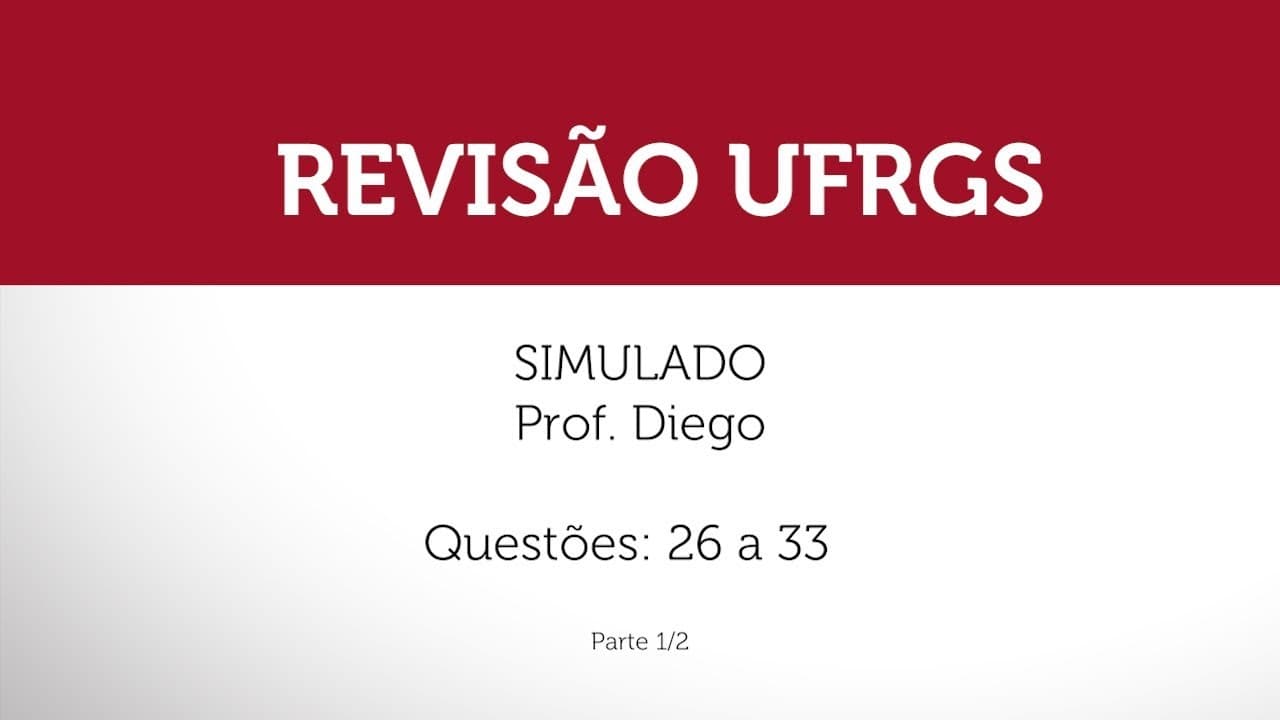 Thumbnail: Simulado da UFRGS - Espanhol - Parte 1/2