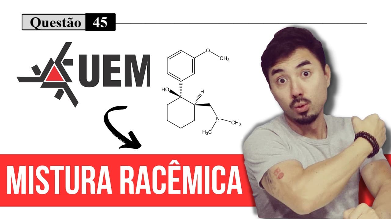 Thumbnail: UEM 2024 | Questão 45 | Química | O Tramadol é um analgésico opioide muito utilizado para o alívio