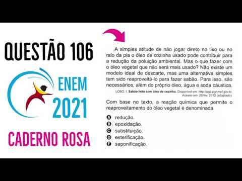 Thumbnail da aula: Enem 2021 | Questão 106 | Caderno Rosa