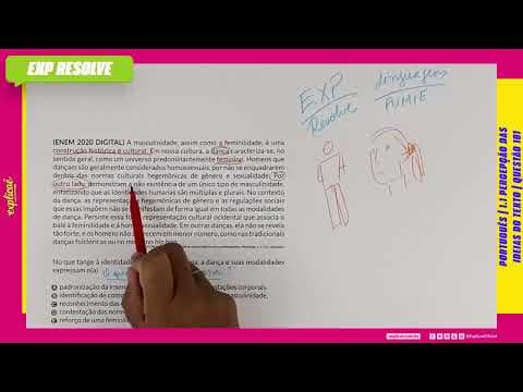 Thumbnail da aula: A MASCULINIDADE, ASSIM COMO A FEMINILIDADE, É UMA CONSTRUÇÃO (...) | PERCEPÇÃO DAS IDEIAS DO TEXTO