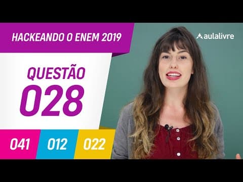 Thumbnail da aula: Enem 2019 | Português: Linguagem verbal e não verbal | Questão 28 (branco)