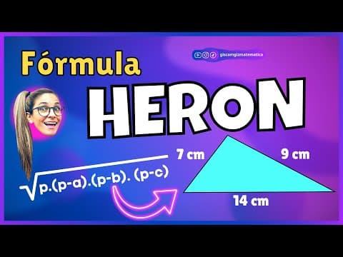 Thumbnail da aula: FÓRMULA DE HERON | CALCULAR ÁREA DE TRIÂNGULO FÓRMULA DE HERON |