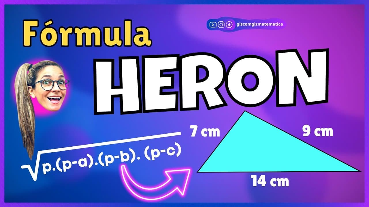 Thumbnail: FÓRMULA DE HERON | CALCULAR ÁREA DE TRIÂNGULO FÓRMULA DE HERON |