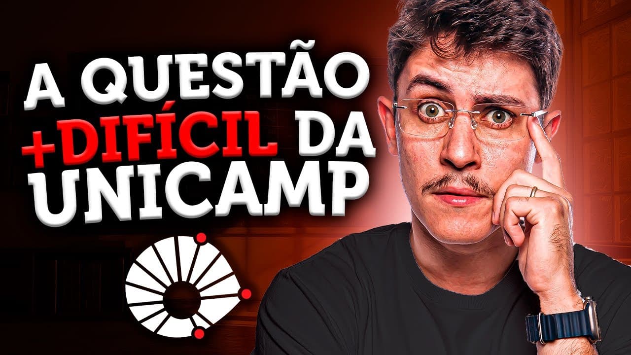 Thumbnail: Questão BRABA de MATEMÁTICA da UNICAMP (Trigonometria e Arco Metade)