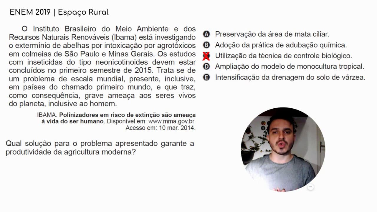 Thumbnail: ENEM 2019 - Geografia | Espaço Rural