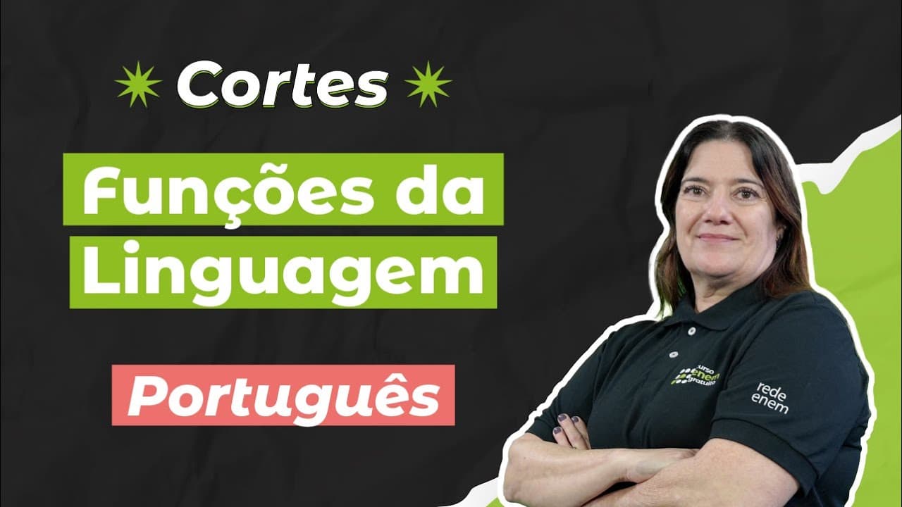 Thumbnail: CORTES DOS AULÕES ENEM 2025: Funções da Linguagem | Português para o Enem | Mercedes Bonorino