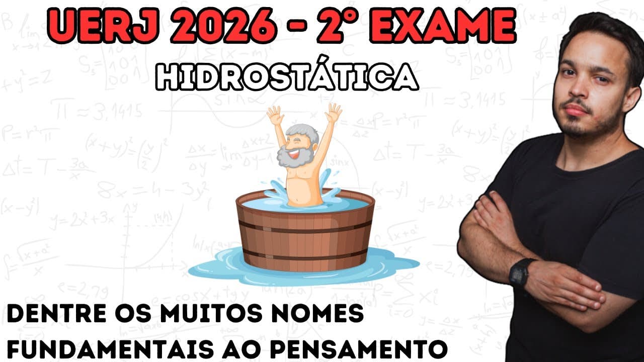 Thumbnail: UERJ 2026 - Dentre os muitos nomes fundamentais ao pensamento filosófico e científico, encontra-se