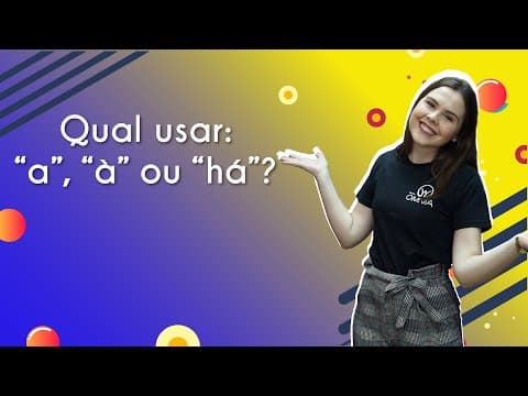 Thumbnail da aula: Qual usar a, à ou há? - Brasil Escola
