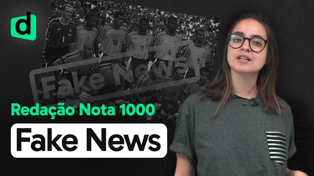 Thumbnail: Os efeitos das FAKE NEWS na sociedade brasileira contemporânea | REDAÇÃO NOTA 1000