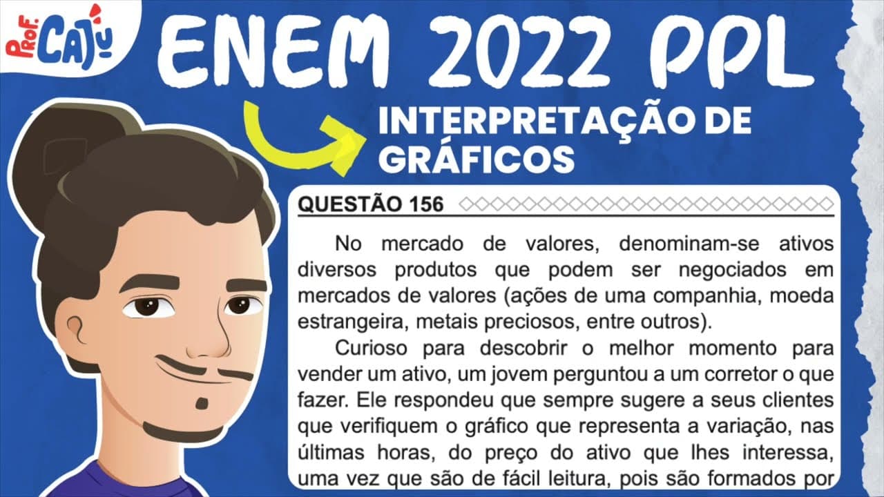 Thumbnail: [ENEM 2022 PPL] 156 📘 INTERPRETAÇÃO DE GRÁFICOS No mercado de valores, denominam-se ativos diversos