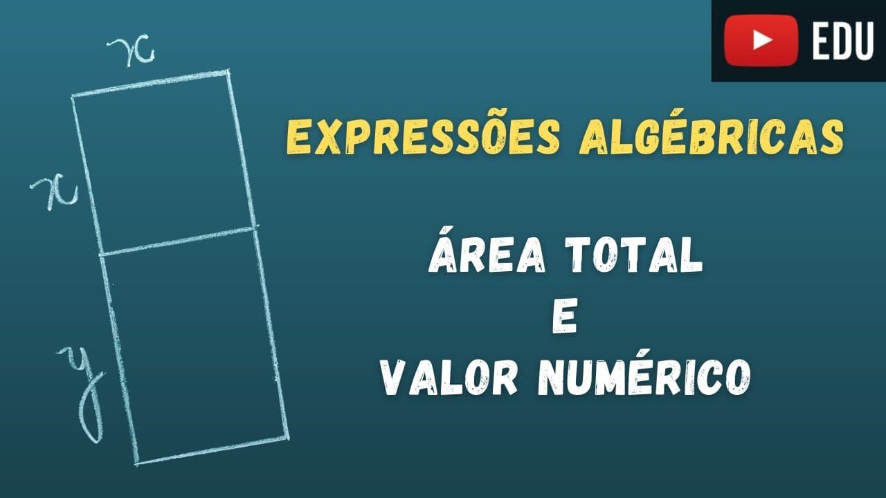 Thumbnail: Expressões Algébrica - Área Total e Valor Numérico - Professora Angela