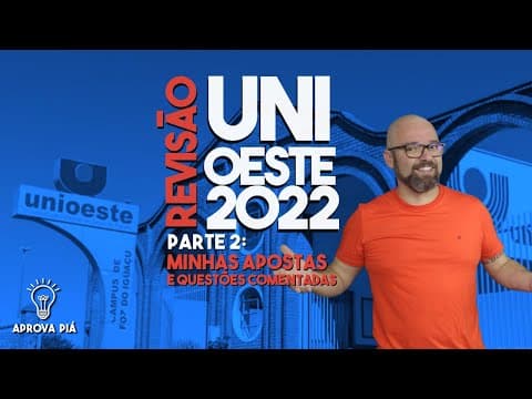 Thumbnail da aula: RETA FINAL UNIOESTE 2022 | GEOGRAFIA | APROVAPIÁ