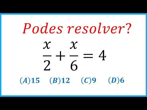 Thumbnail da aula: 🔥 HELP MATEMÁTICA BÁSICA -  Equação do 1 grau Fácil!  #333