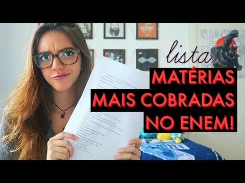 Thumbnail da aula: O QUE MAIS CAI NO ENEM? Lista de matérias para revisar antes da prova! - Débora Aladim