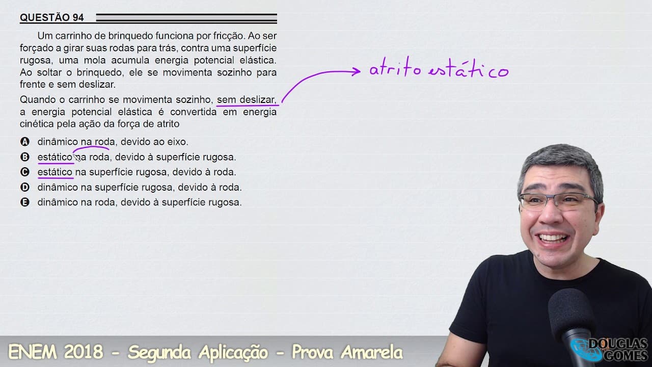 Thumbnail: Resolução/correção ENEM 2018 Segunda aplicação Amarela 94