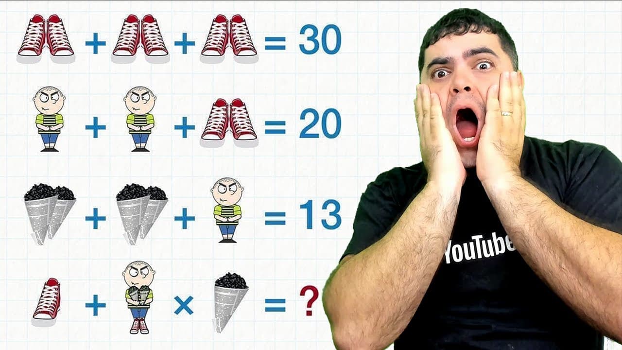 Thumbnail: 😱 97% das Pessoas ERRAM esse DESAFIO VIRAL de Matemática‼ Você Consegue Resolver?
