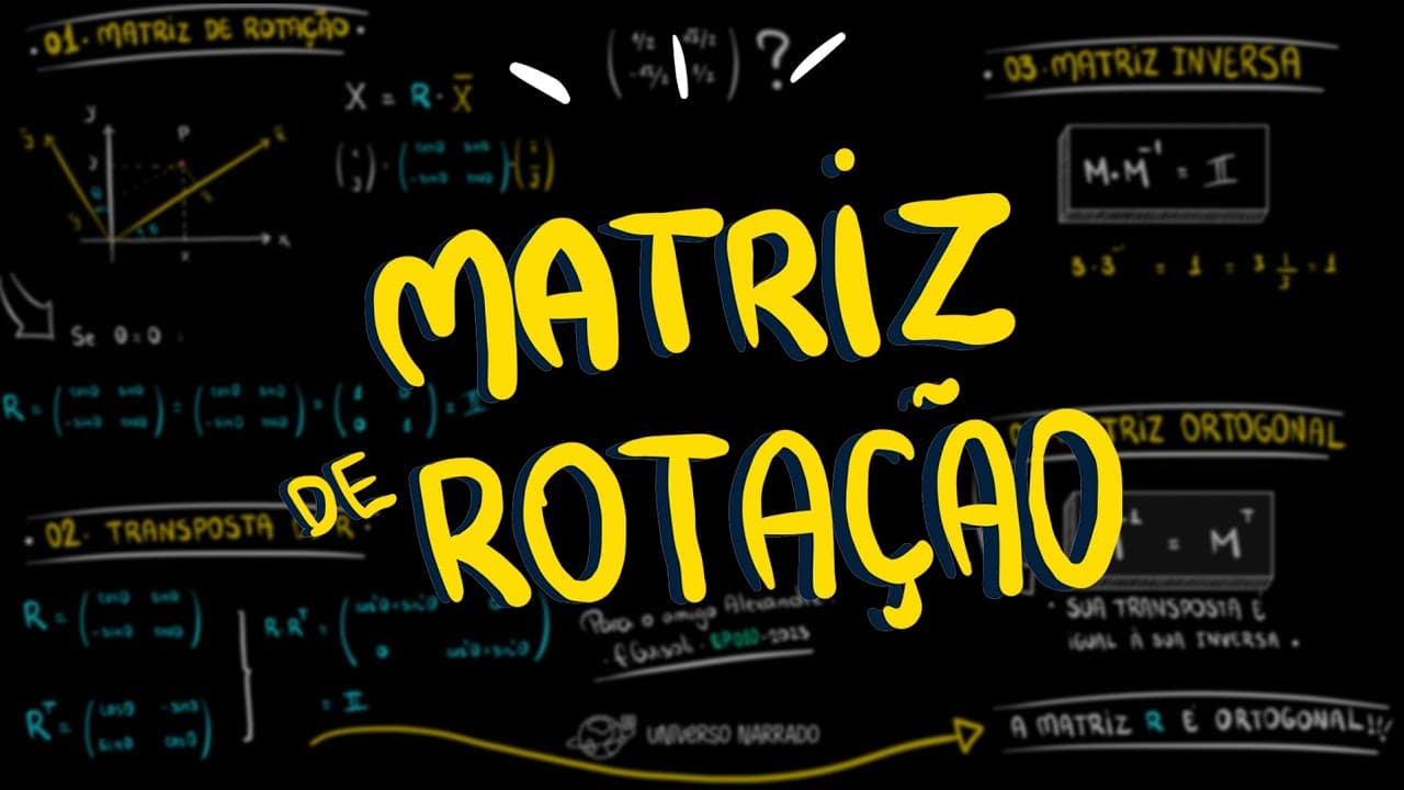 Thumbnail: PQ a MATRIZ de ROTAÇÃO é ORTOGONAL? | EP010