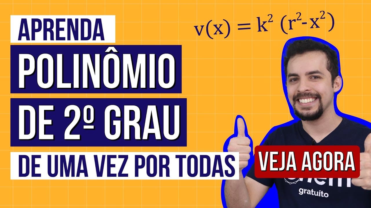 Thumbnail: POLINÔMIOS DE 2º GRAU: Exercícios resolvidos | RESUMO DE MATEMÁTICA PARA O ENEM
