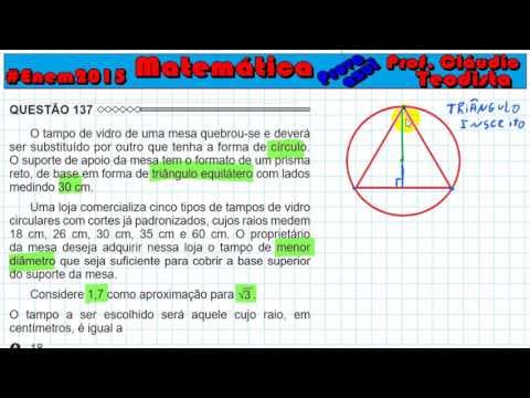 Thumbnail da aula: Enem 2015  - matemática - azul -  questão 137 (geometria plana)