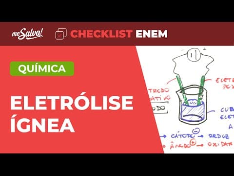 Thumbnail da aula: Eletroquímica: Eletrólise Ígnea - Química | Checklist ENEM | Me Salva!