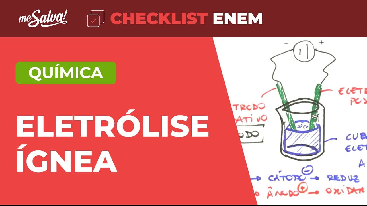 Thumbnail: Eletroquímica: Eletrólise Ígnea - Química | Checklist ENEM | Me Salva!