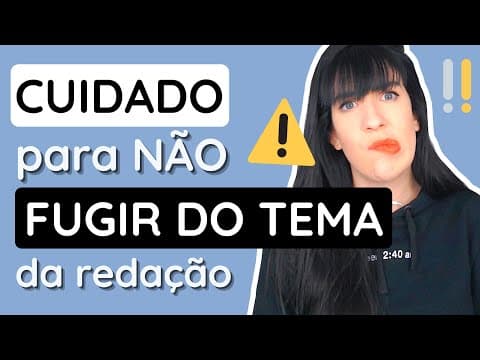 Thumbnail da aula: Como inserir o TEMA em seu MODELO de redação