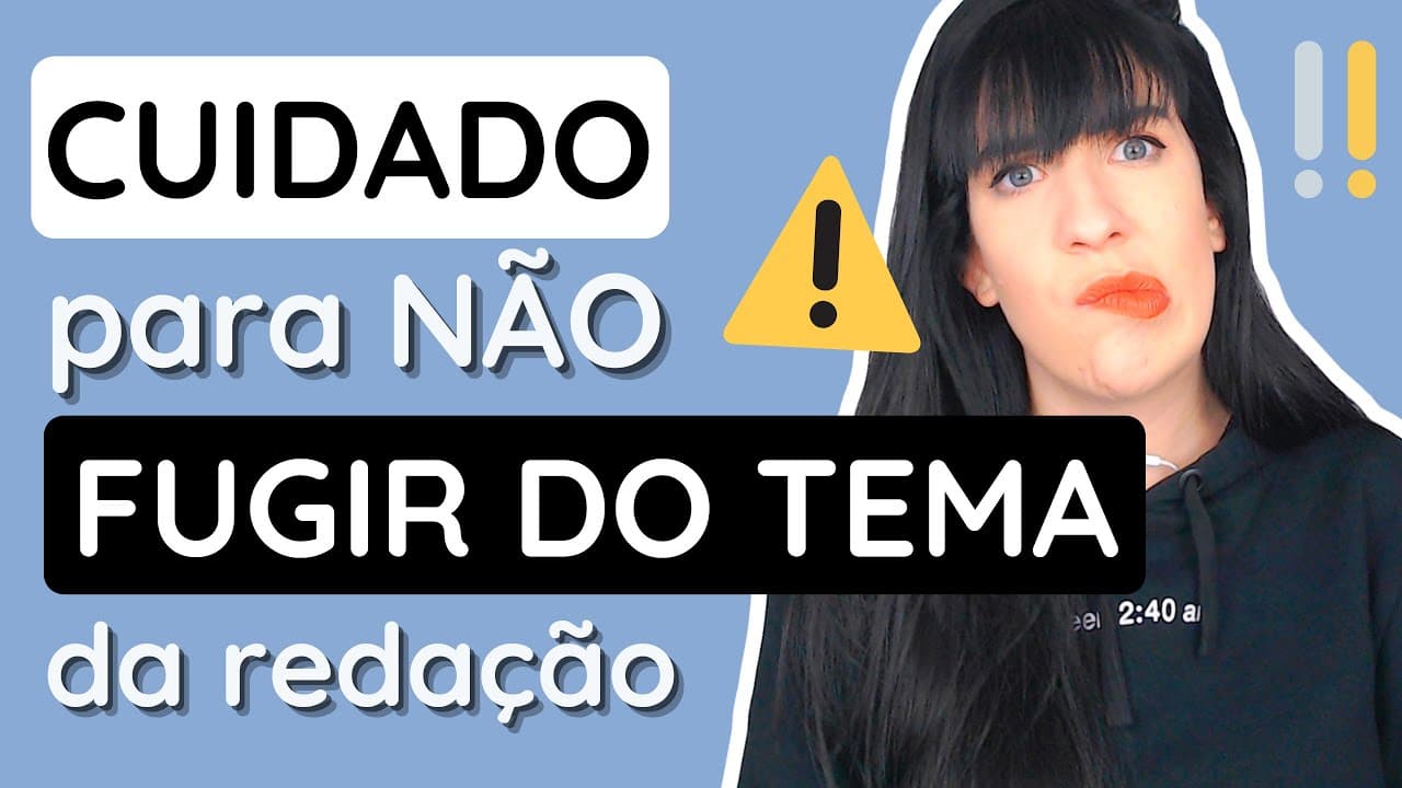 Thumbnail: Como inserir o TEMA em seu MODELO de redação