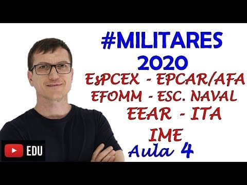 Thumbnail da aula: #MILITARES2020   PROJETO MILITARES 2020   FÍSICA   AULA 4   ÓPTICA   PARTE 1