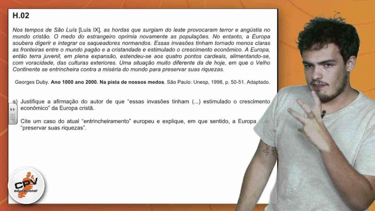 Thumbnail: História - Fuvest 2012 - 2ª fase - 3º dia